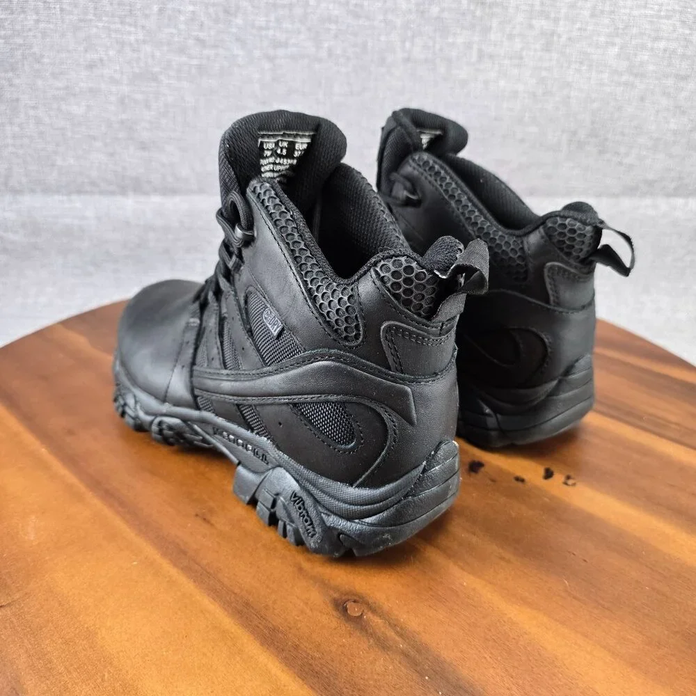 Merrell‎ Mens 7M Lace-Up Leather Hiking Boots Black